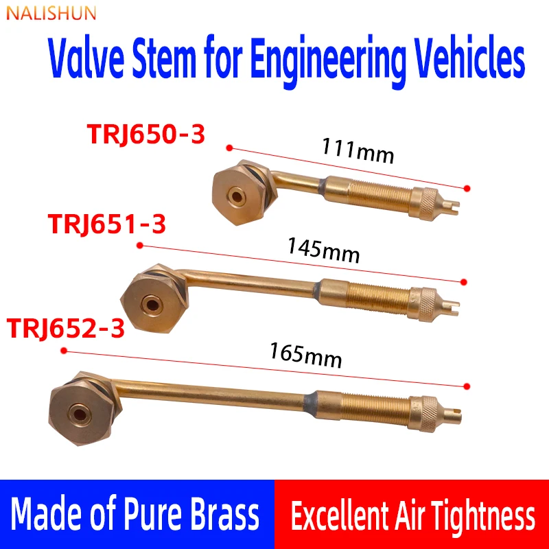 1Pc Large Bore Tubeless Tire Valve Swivel Tyre Stem TRJ650-3 TRJ651-3 TRJ652-3 For Construction Loader Mining Truck Agri