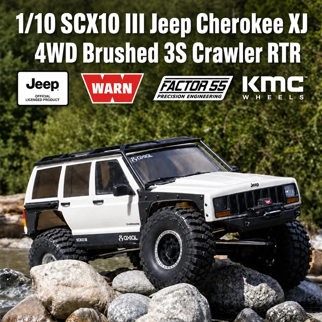 Axial 1/10 SCX10 III Jeep Cherokee XJ RC Car 4WD RTR Electric Remote Control Car Climbing Off-road Vehicle For Hobby Adults Toy