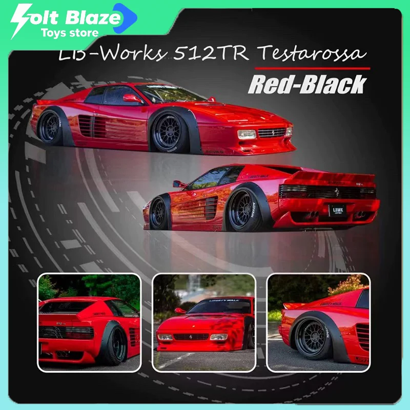 

SM 1/64 Ferrari Prancing Horse 512TR Testarossa LB Modified Alloy Car Model Desktop Display Model Boy Collectrion car Model Gift
