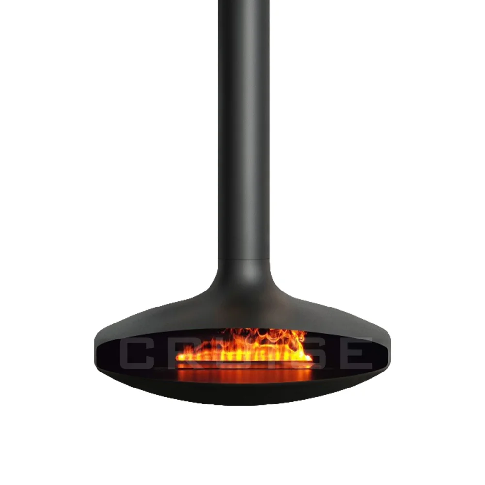 CRUISE Fully Protected Exhaust Duct Suspended Indoor 600/700/800/900/1000/1100/1200mm Wood Fireplace Water Vapour Modern Design