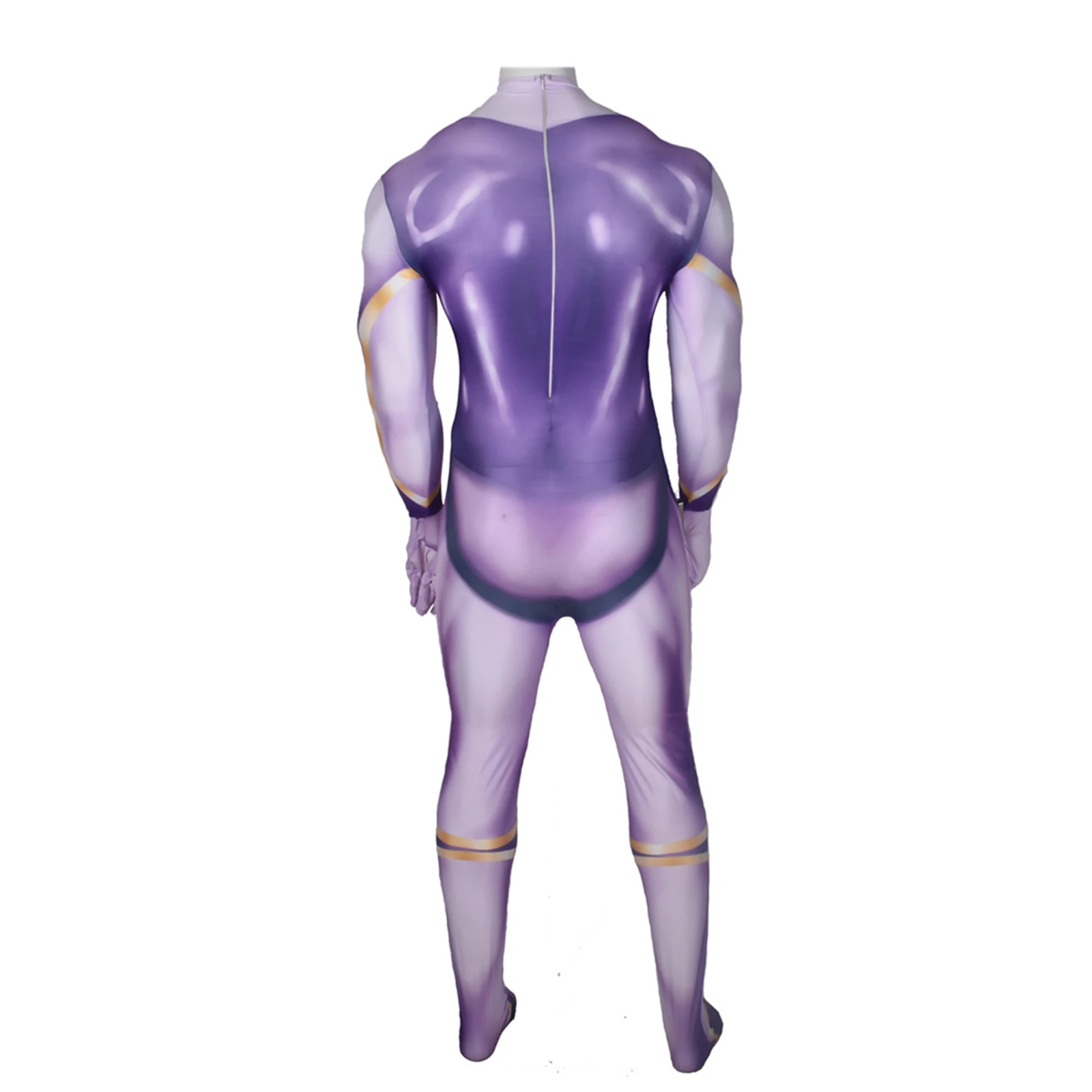 Hot Adult Kids Anime Star Platinum Cosplay Costume Blue Purple Jumpsuit Halloween Party Bodysuit Suit