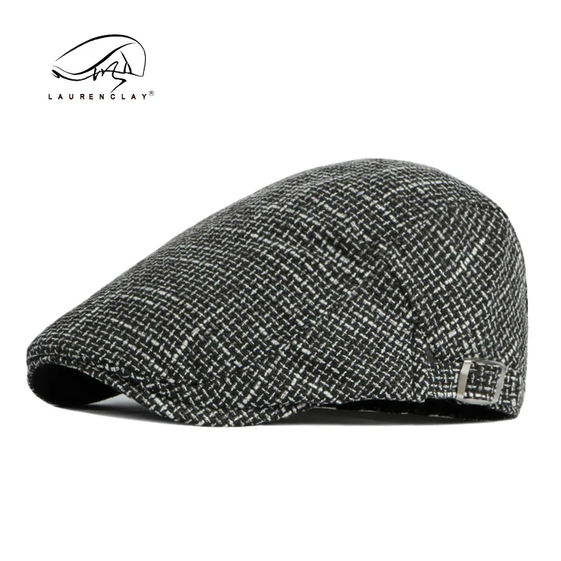 

Men's spring summer thin breathable imitation hemp beret British retro cap Women's casual newsboy hat