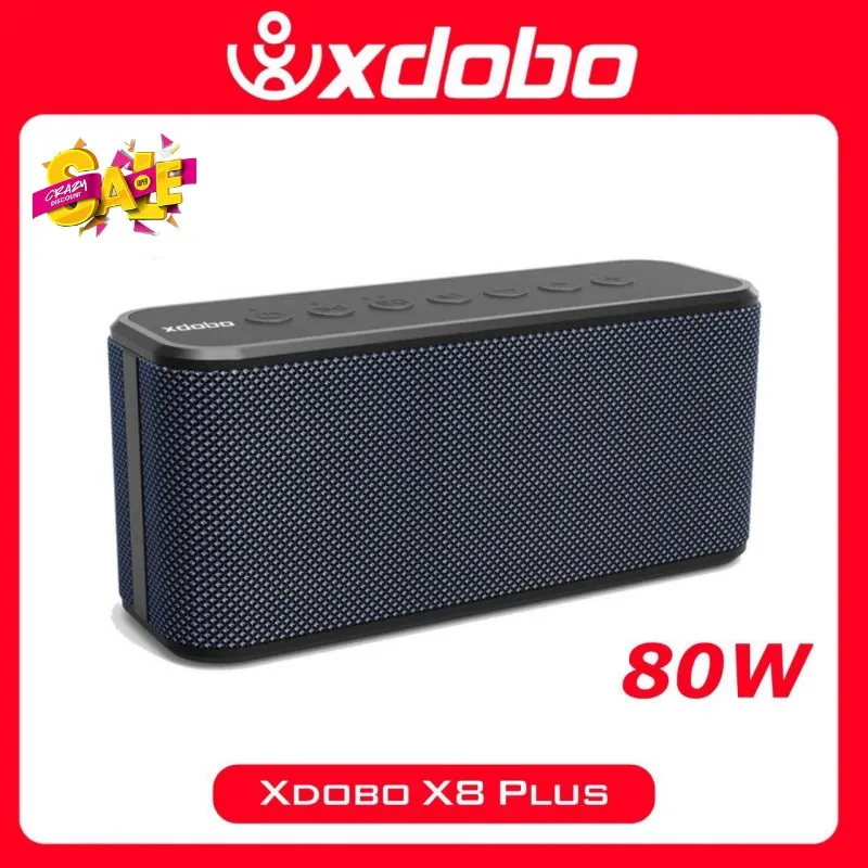 XDOBO X8 Plus 80W High-power Speaker Portable Bluetooth-Compatible BT5.0 Wireless Super Bass Sound TWS Subwoofer IPX5 Boombox