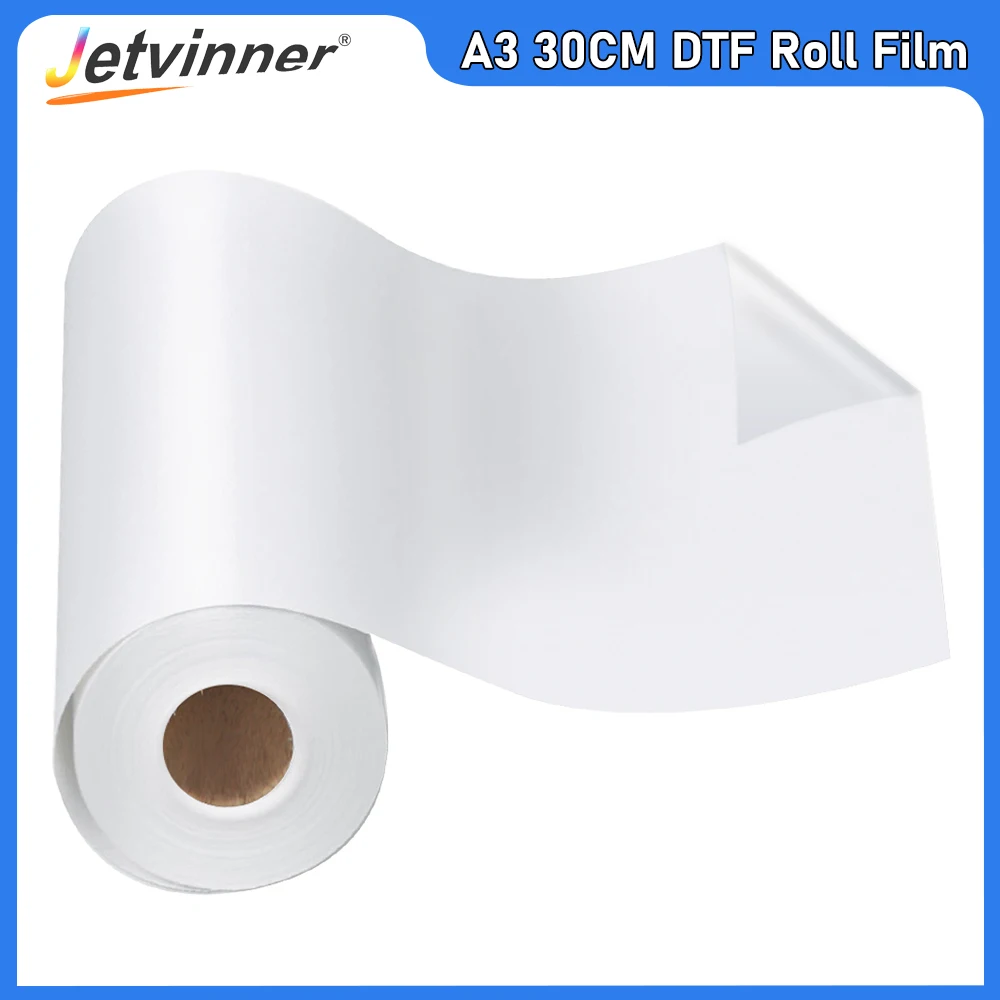 Rolo de Filme de Transferência Dtf a3 Dtf Filme Pet para a3 Impressora Dtf 30cm 100m Impressão Direta em Camisetas Têxteis 13 328ft