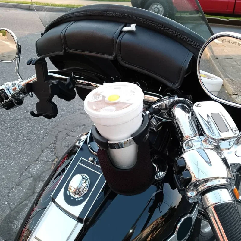 Universal Motorcycle Handlebar Bottle Cup Drink Holder Basket Adjustable Drink Bottle For Harley ATV Motorbike Bicycle Scooter