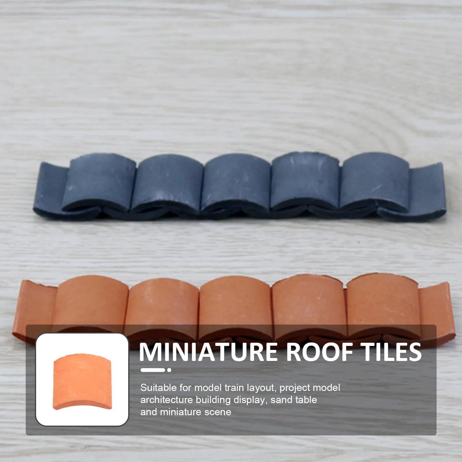 

80Pcs Small Miniature Roof Tiles Sand Table Decorative Simulation Roof Tiles DIY Mini House Landscaping Mini House Decoration