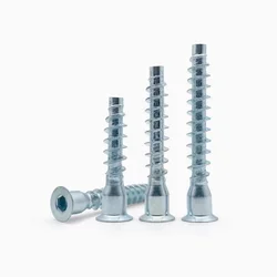 10pcs Free deliver Countersunk Hexagon Furniture Cabinet Screws / Straight Repair Wood Screws M7*40 50 60 70 M6.3*40 50 M5*40 50