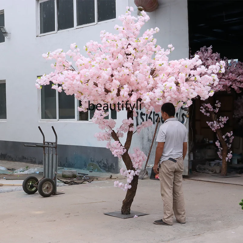 Artificial Cherry Tree Imitative Tree Peach Blossom Annual Meeting Wishing Tree Hotel Lobby Mall Bar Decoration