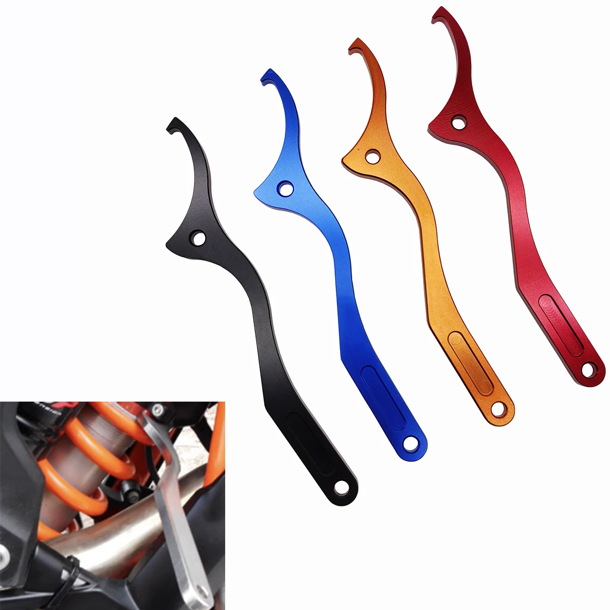 Motorcycle CNC Rear Damping Shock Spanner Wrench For KTM SX XC SXF XCW XCF EXC EXCF For Husqvarna FC FE TC TE 125-501cc Parts