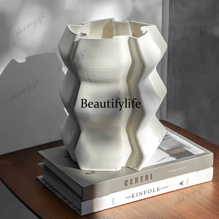 C178 3D ceramic vase living room TV cabinet porch restaurant homestay decoration flower ware