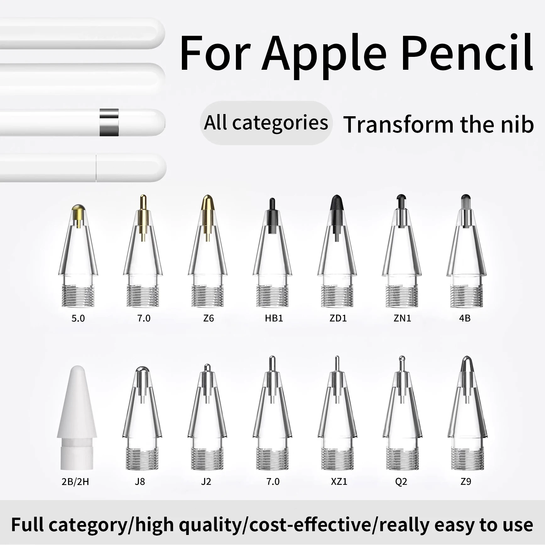 

Apple Pencil был модифицированным износостойким и противоскользящим емкостным наконечником ручки для второго поколения Apple Sty.