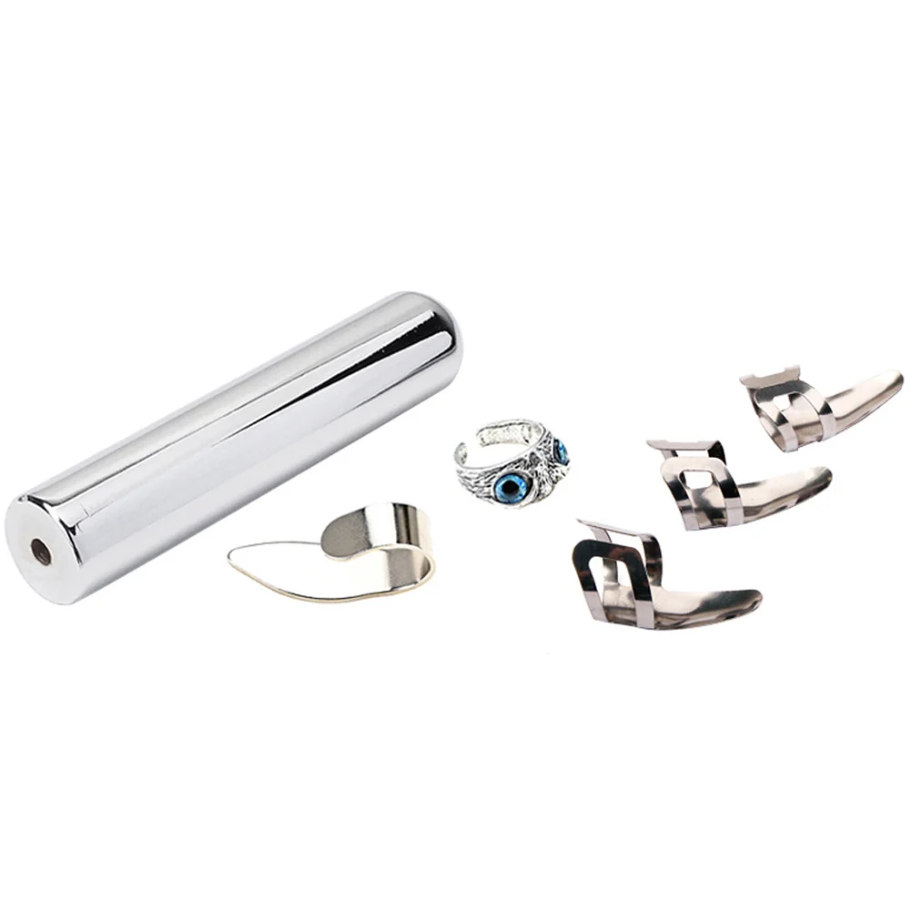 

1Set Metal Guitar Slide Bar Finger Picks Small Volume Easy Carry Replacement Guitar Slide Tone Bar Finger Picks