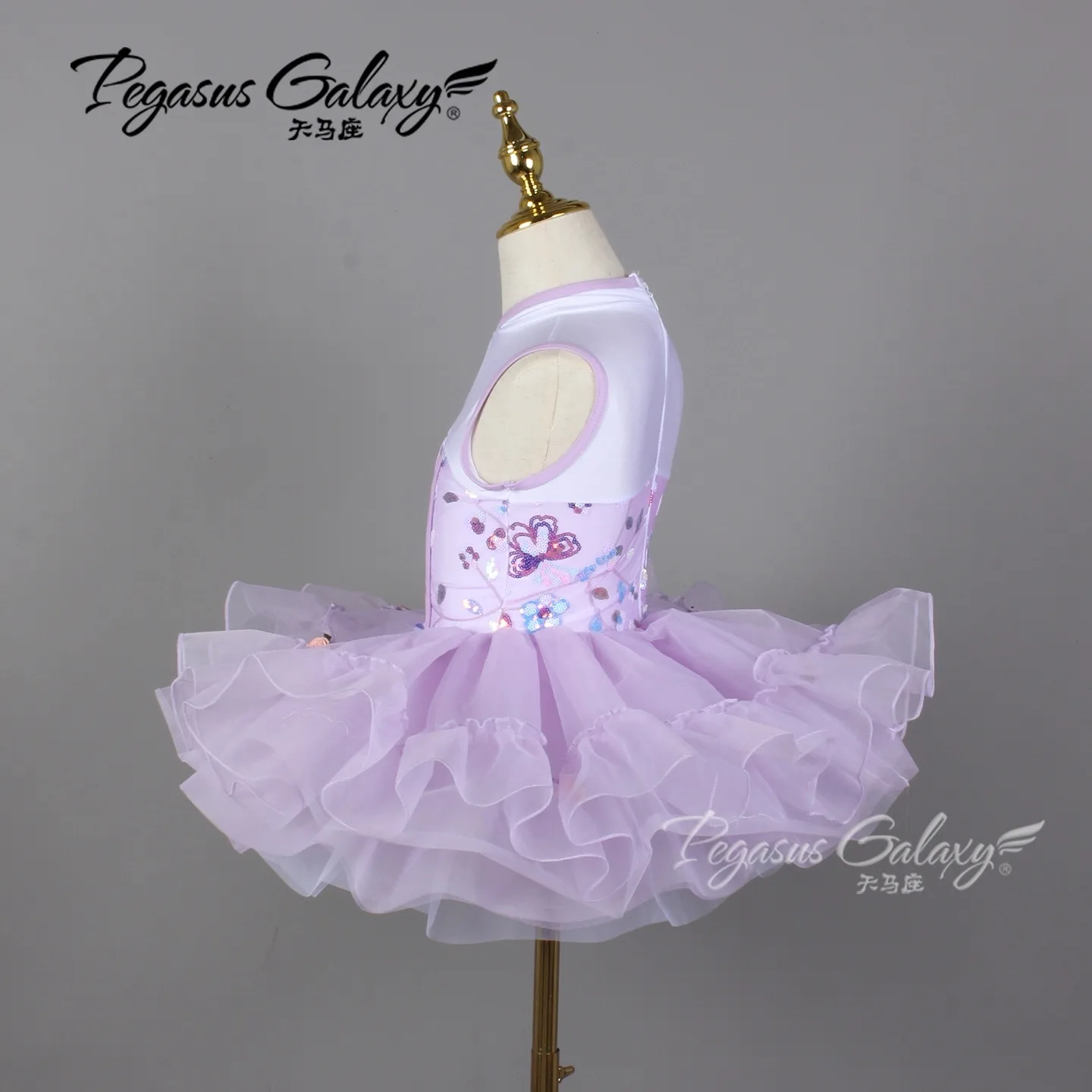 Gonna da ballo per balletto Nuovi arrivi Gonna da ballo per competizione di balletto per bambini con tutù di cigno di balletto color lavanda