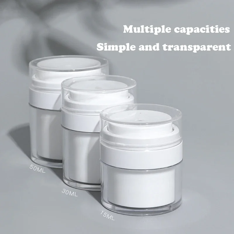 15ML Empty Airless Pump Jar Refillable Creams Gels Lotions Dispenser Travel Leak Proof Cosmetic Container Vacuum Bottle