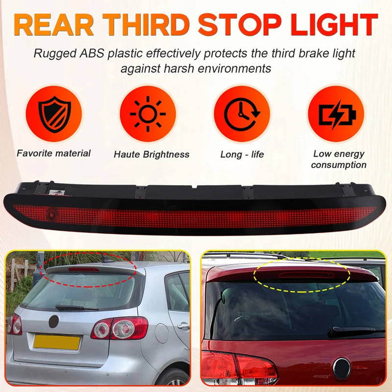 For Volkswagen Polo GOLF PLUS V For SEAT TARRACO (KN2) New Rear High Mount Brake Light 5G0945087B 5G0945087A