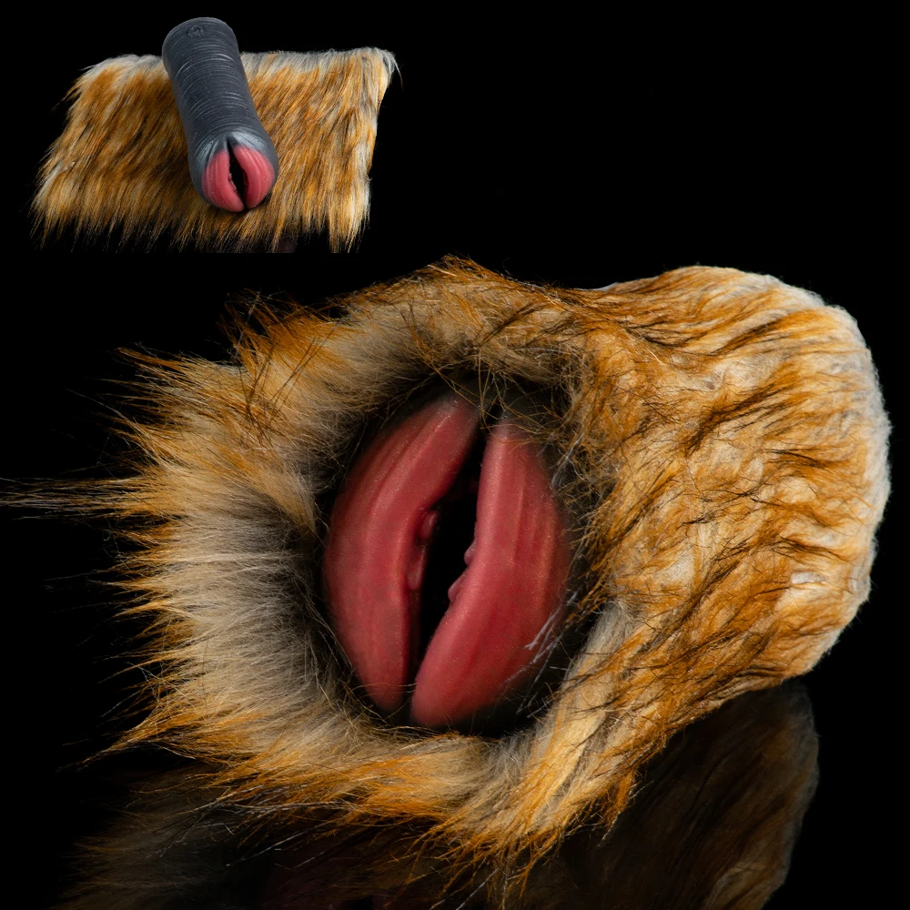 GEEBA Wild Beast Furry Male Masturbator Sex Simulator Silicone Pocket Pussy Adult18+ Onahole Realistic Vagina Men's Stroker 