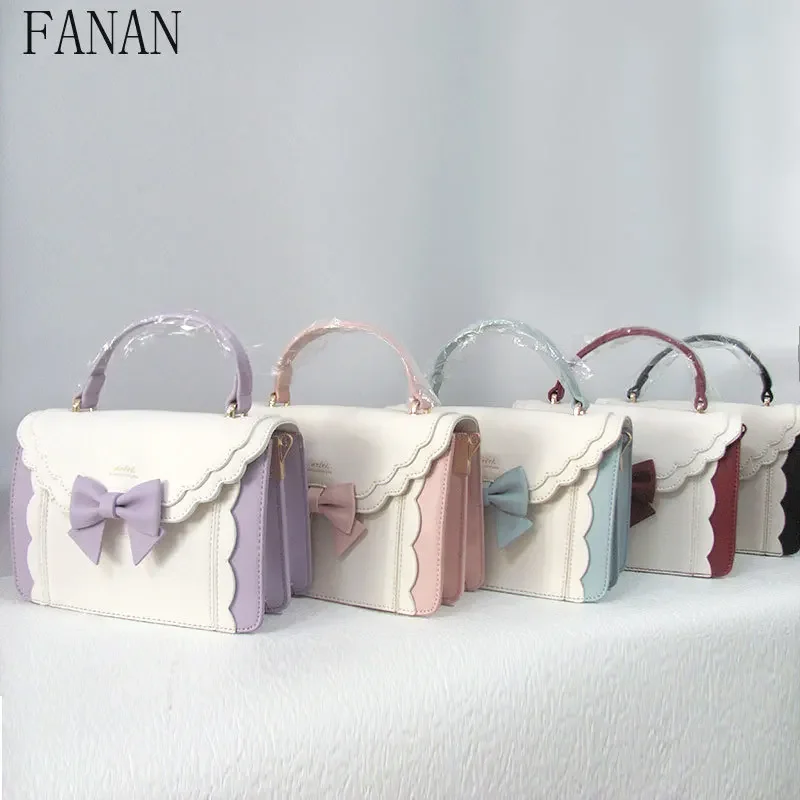 

Sweet Summer Lolita Style Elegant Square Crossbody Bag Fashion 2025 New Student Messenger Bags Femme Women's Handbags