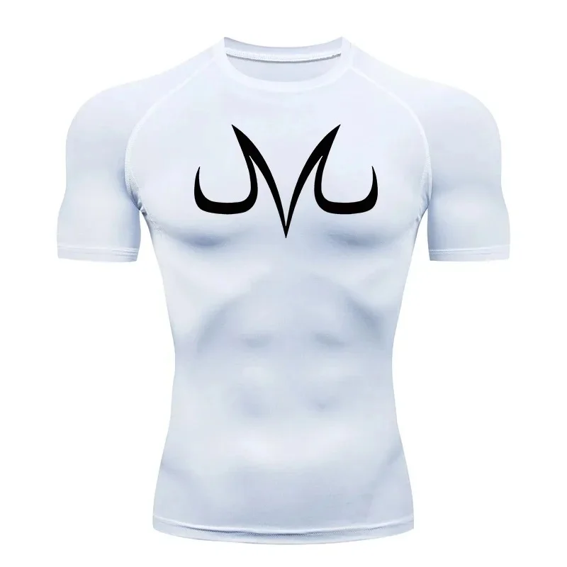Men Summer Short Sleeve Rash Guard Gym Workout T-shirt Compression for Athletic Quick Dry Baselayer High Elasticity Undershirts