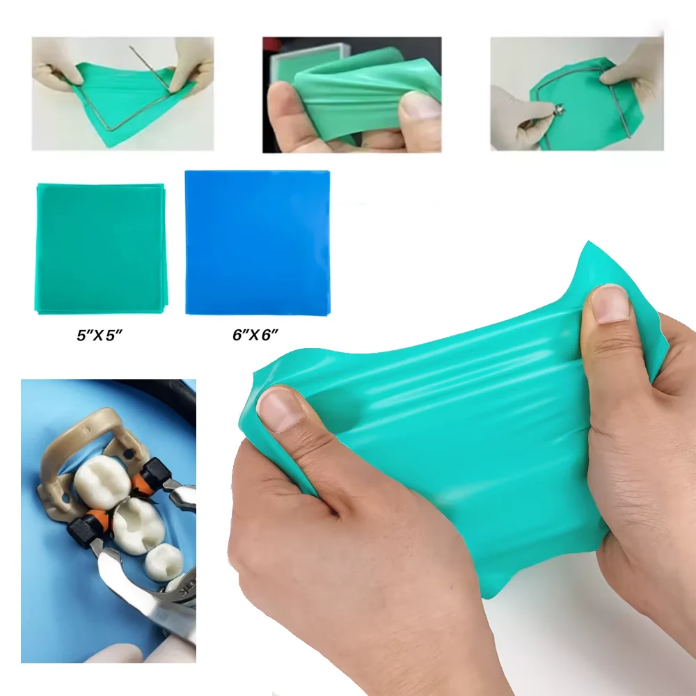 

NIGF Dental Rubber Dam 10pcs Latex Barrier Dam 5*5 Sheet Oral Care Materials Dentist Surgical Supplies Natural Rubber
