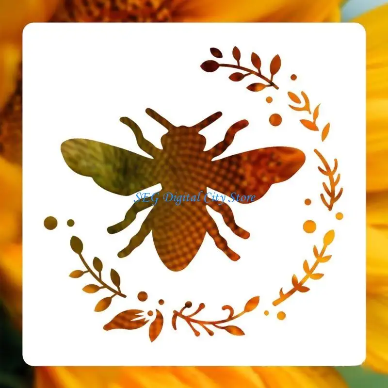 U75B 16Pcs Flower PET Stencils Set for Kid Adult Auxiliary Painting Templates DIY Graffiti Templates nti-scratch Washable