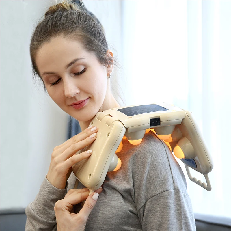 

Hot moxibustion instrument heating massage ball negative ion foldable infrared heat pad back neck pillow joint automatic massage