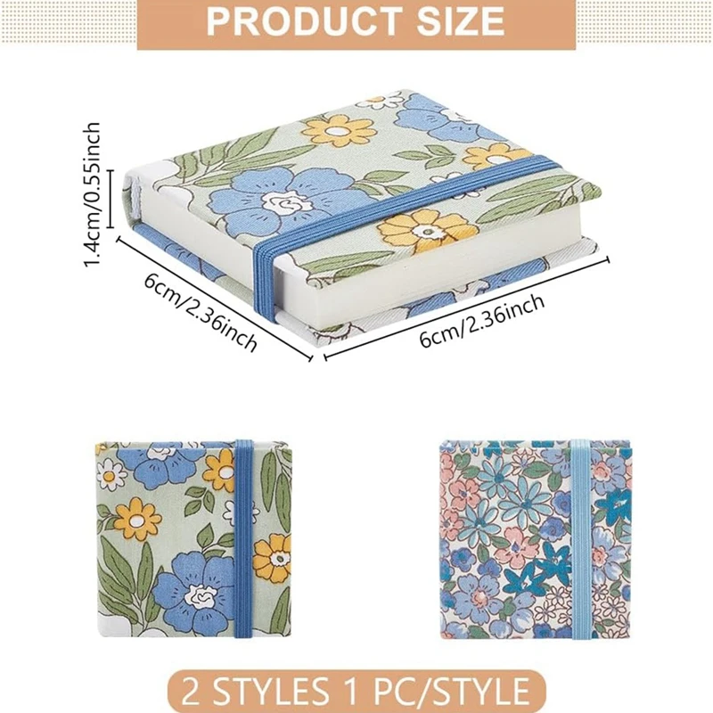 2 pezzi Mini quaderno per schizzi ad acquerello 2.4 x2.4 pollici 300G copertina in tessuto quadrato portatile piccolo quaderno per schizzi ad acquerello 40 pagine