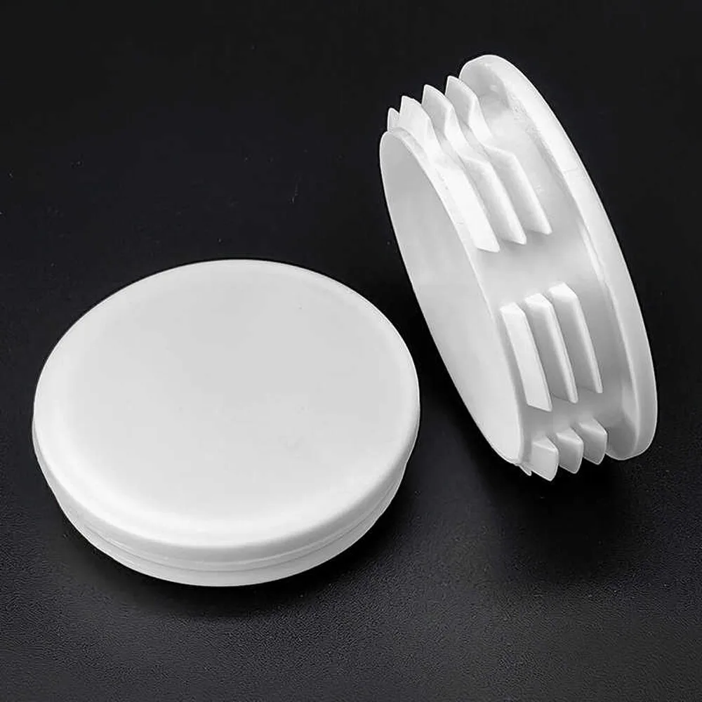 White Round Plastic End Cap Diameter 13/16/19/20/22/25/28/30/32/38/40/42/45/48/50~114mmBlanking Plug Tube Pipe Inserts Plug Bung