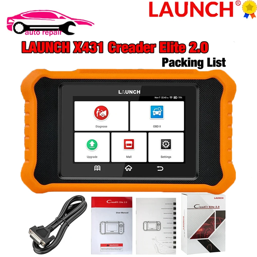 New LAUNCH X431 Elite 2.0 PRO for BENZ OBD2 Scanner,Bi-Directional Scan Tool, All Services, ECU Coding for BMW/Audi Scanner