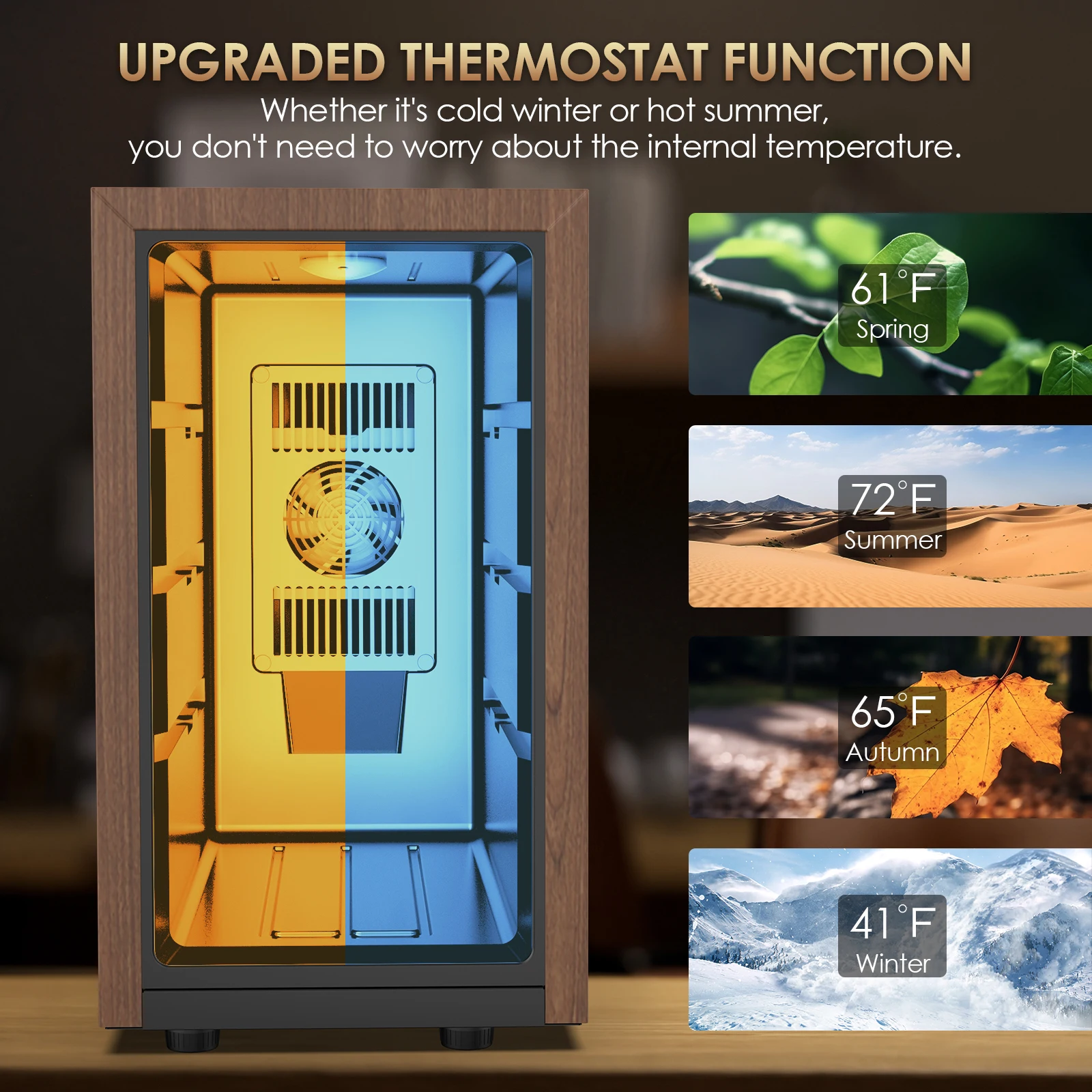 Armoire de refroidissement électrique pour bar, fait maison, étagères espagnoles 93,Wood, fonction de refroidissement MELHygromètre, 250 points, 35L