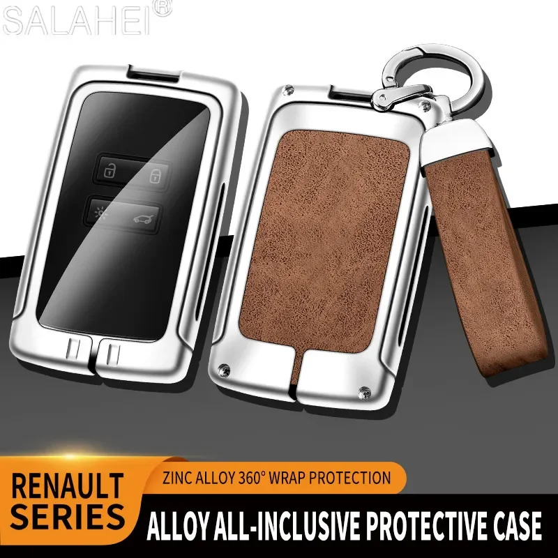 

Zinc Alloy Car Remote Key Fob Case Cover Bag For Renault Koleos Captur Megane Clio Scenic Talisman Arkana Keychain Accessories
