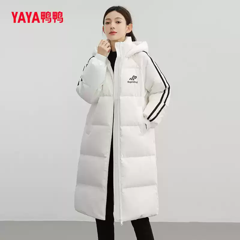 YAYA 2024 Women Down Long Jacket hooded Windbreak Waterproof  Loose Version Winter Girl\'s Long Overcoat Ladies Padded Parkas