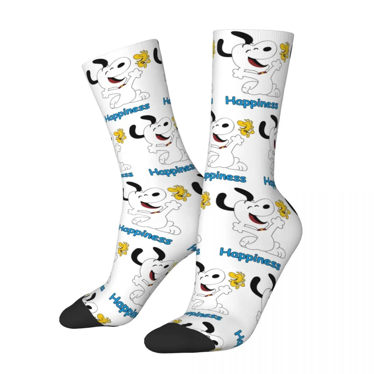 Autumn Winter Colorful Unisex Happiness Moment Cartoon Cute Snoopy Dog Socks Non-slip Skateboard Socks