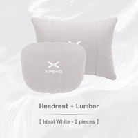 For Xpeng G6 P7 G3 G3i G9 P5 X9 X2 N5 F30 H93 2020 2021 Suede Car Neck Pillow Headrest Lumbar Support Pillow Spine Protect