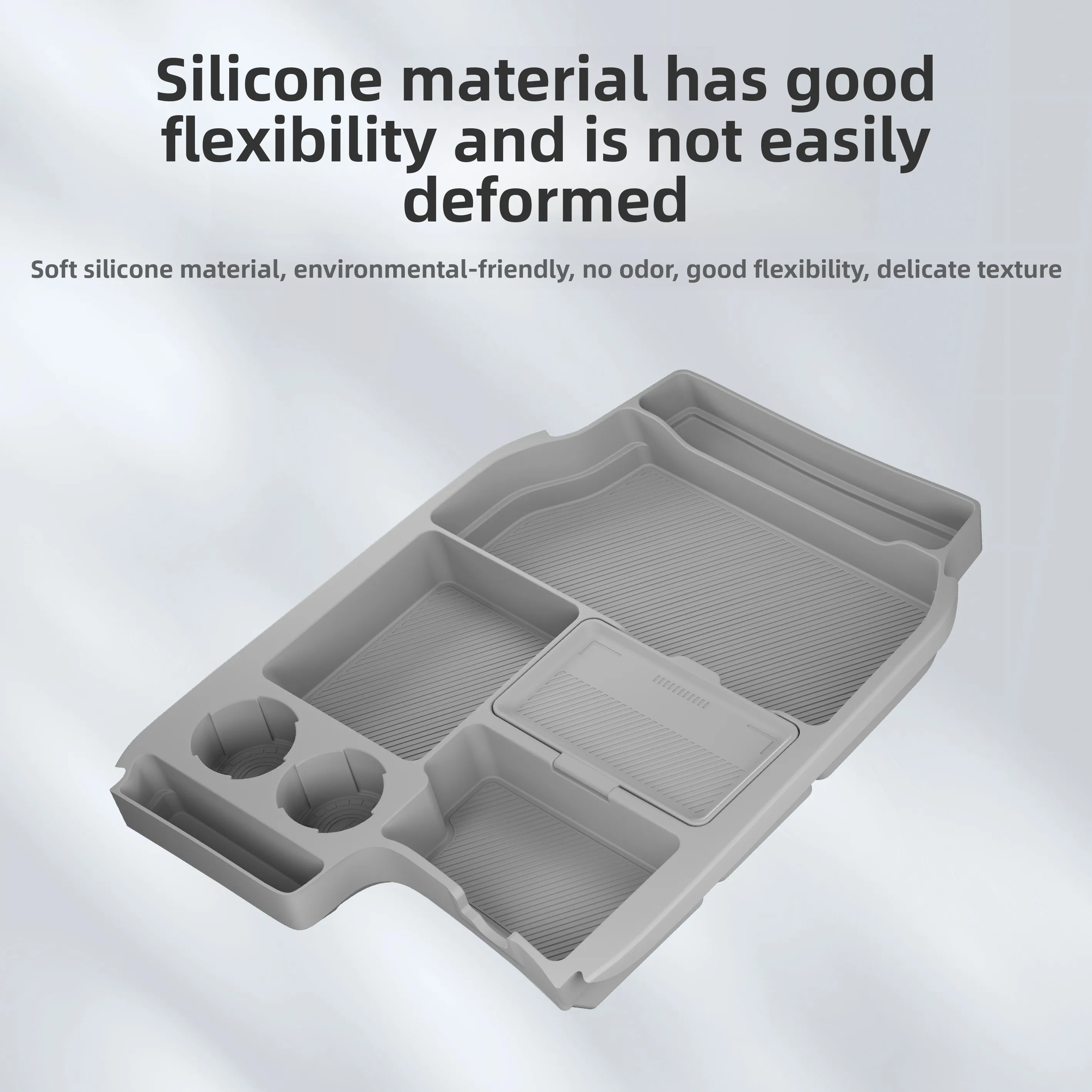 For Toyota Sienna 2022 2023 2024 Under Center Console Storage Box Silicone Waterproof Control Lower Organizer Tray Accessories - Image 5