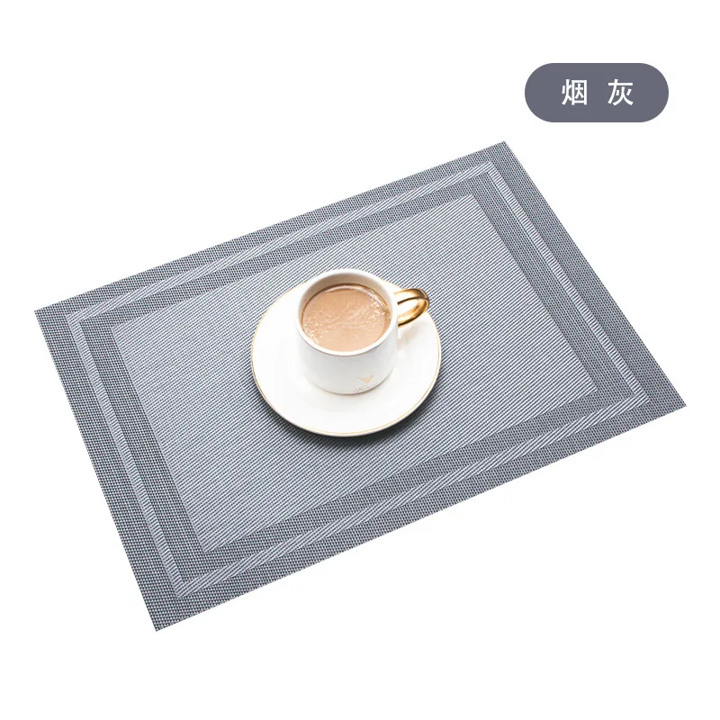 Nordic PVC Woven Placemat Eco-Friendly Double-Frame Heat-Resistant Table Mats Home Kitchen Restaurant Hotel Dining Decor