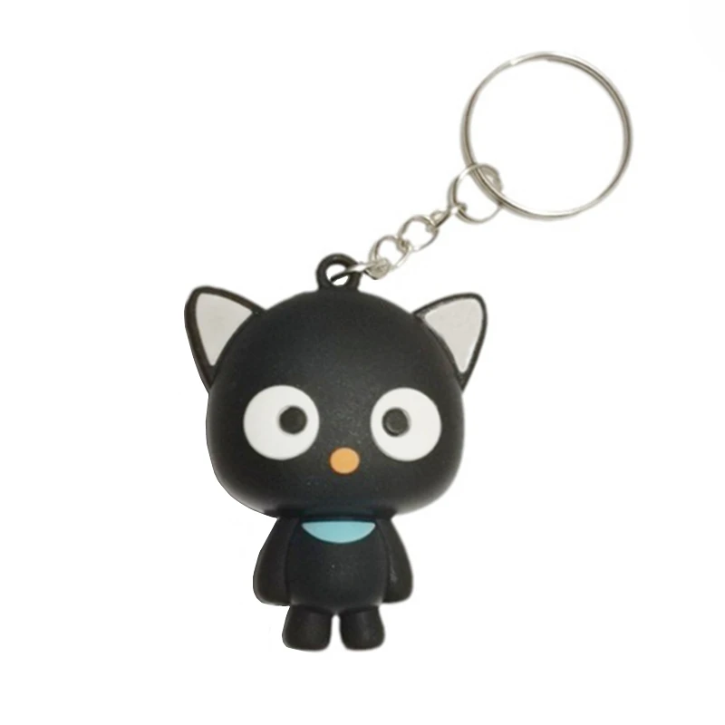 Chococat PVC Keychain Key Chain Ring Black Cat Kawaii Cute Keychains Key Holder Small Gifts