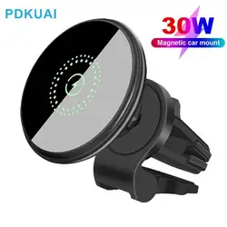 Nuovo supporto per presa d'aria per caricabatterie Wireless per auto magnetico da 30W per iPhone 14 13 12 Pro Max Mini caricabatterie per telefono con ricarica rapida per auto