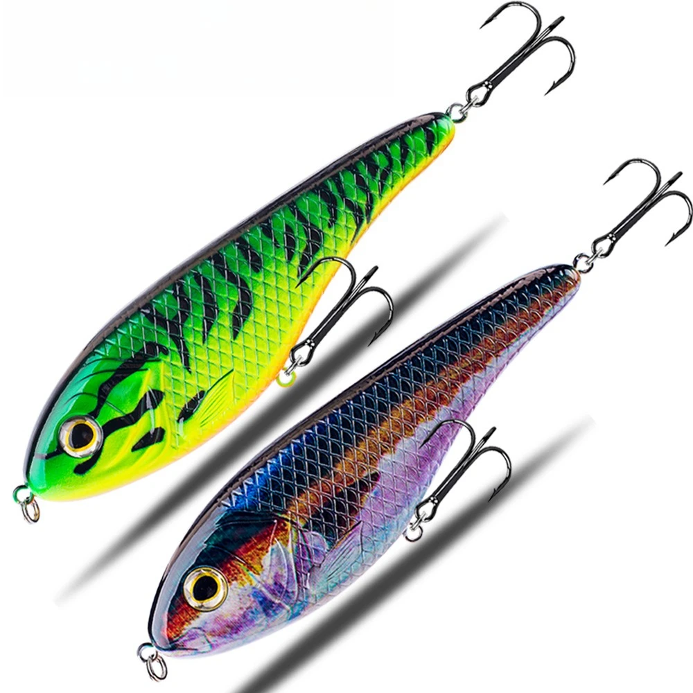 150mm 81g Heavy Sinking Jerkbait Pike Lure Ultra Long Cast Hard Bait with Natural S-Swimming Action Freshwater Predatory Fish