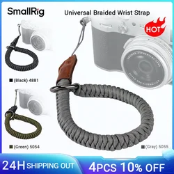 SmallRig Universal Braided Camera Wrist Strap, Ajustable Nylon Genuine Leather, for DSLR for Sony Mirrorless (Green/Gray/Black)