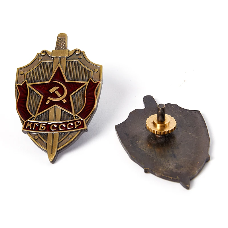 شارة ميدالية طلب اتحاد الجمهوريات الاشتراكية السوفياتية الروسية "KGB of the USSR" دبوس المينا