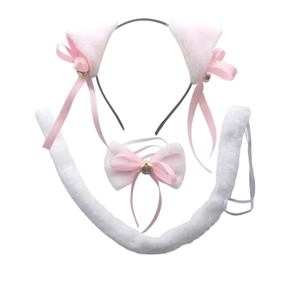 Cat Accessories Ears Tail Collar Paws for Women Girl Dress Up Halloween Costume Cosplay 5