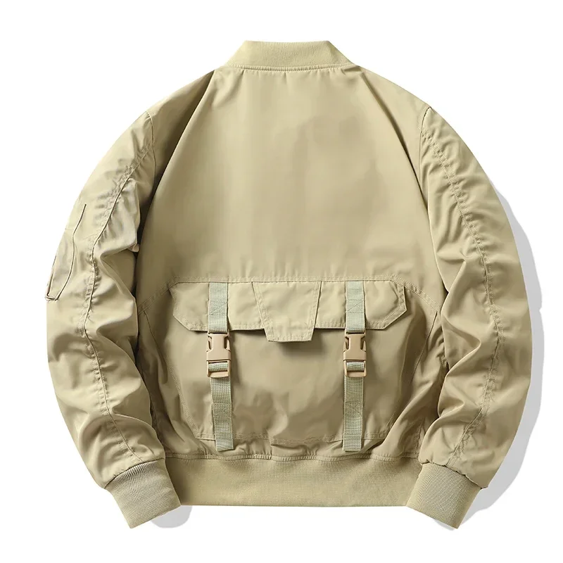 Cargo Jacket Man Autumn Winter Fashion Vintage Male Workwear Coat High Street Trend All Match Streetwear Locomotive Top Clothing