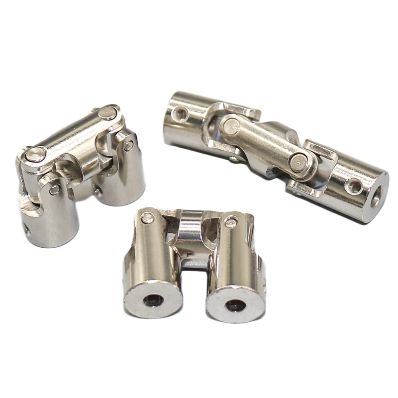 4/5/6/8/10mm Boat Car Shaft Coupler Three-section Universal Joint Coupling Motor Connector With M3/M4 Screw Metal Cardan Joint