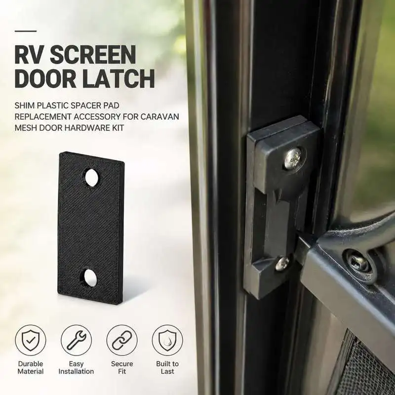 RV Screen Door Latch Shim Plastic Spacer Pad Replacement Accessory For Caravan Mesh Door Hardware Kit