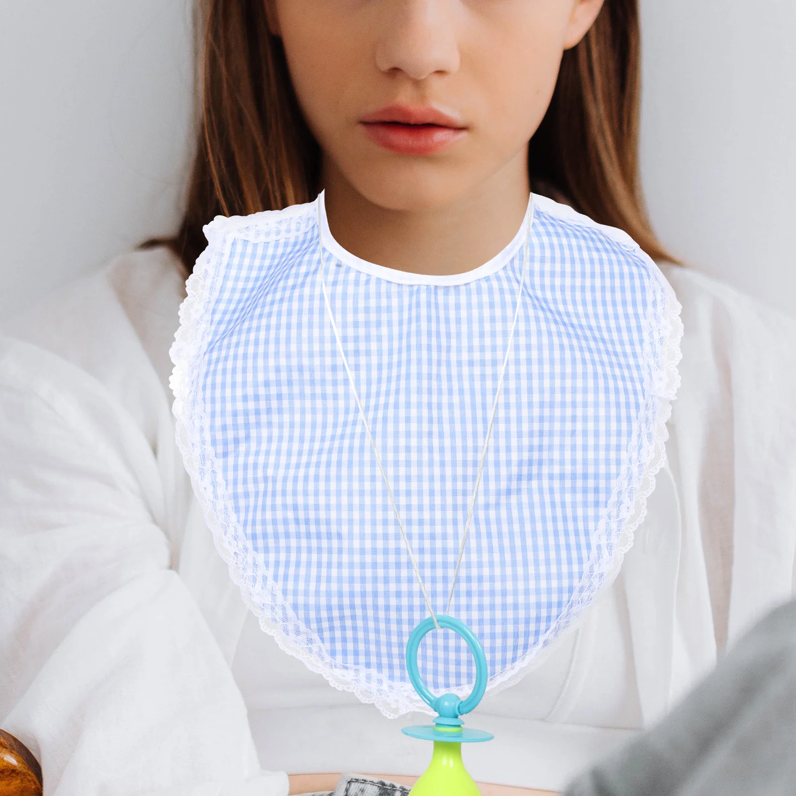 

1Set Costume Funny Jumbo Oversized Bib Hat Pacifier Adult Cosplay Prop for Halloween Costumes