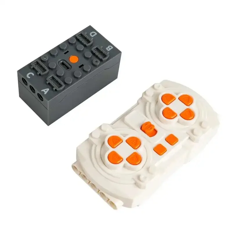 Moc 8 vias controle remoto suporte programa de aplicativo com motor l servo blocos de construção kit energia para modificação técnica energia do carro