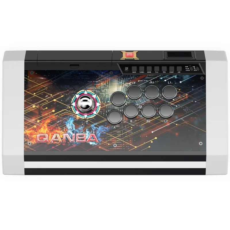 DIY Panel Arcade Fighting Stick, QANBA Q3 Obsidian with Gravity KS Silent, for PC & Android Multi-Platform Play