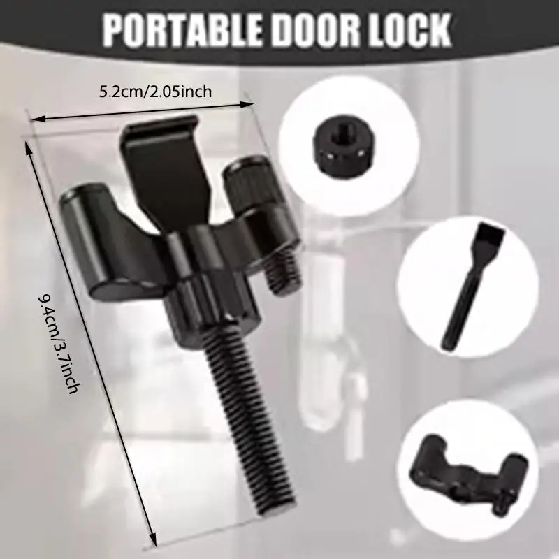 Serratura portatile per porta dell'hotel Live Alone Fermaporta per autodifesa Fermaporta antifurto da viaggio Serratura per porta a prova di bambino Chiusura di sicurezza per la casa
