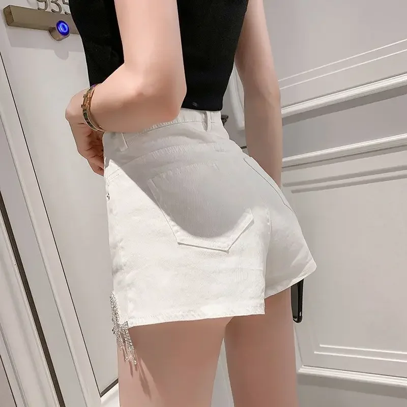 High Waist Female Short Pants Women's Shorts White Jorts Low Price Y2k Harajuku Elasticty Designer Elegant Cheap Wholesale Kpop