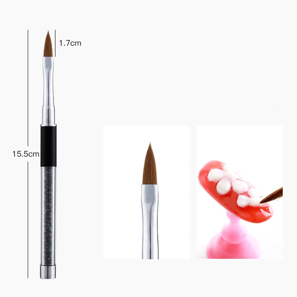 

5Pcs Acrylic Diamond Nail Art Pen Rhinestone Handle Lightweight Long Manicure Brush Set for Professional Home Salon Use